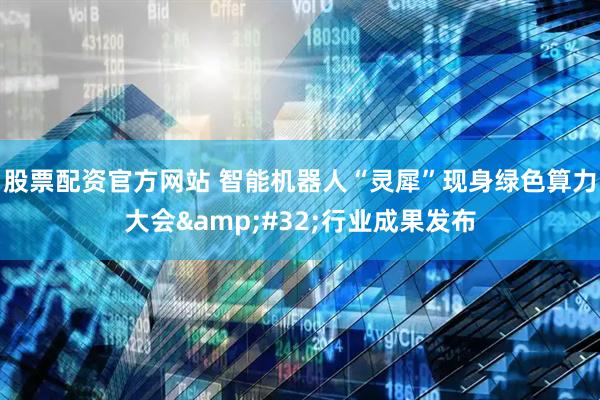 股票配资官方网站 智能机器人“灵犀”现身绿色算力大会&#32;行业成果发布